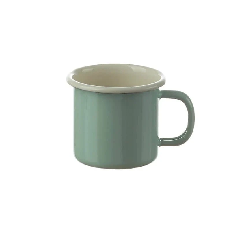 EMAILLE BECHER - MINT/CREME, 6CM