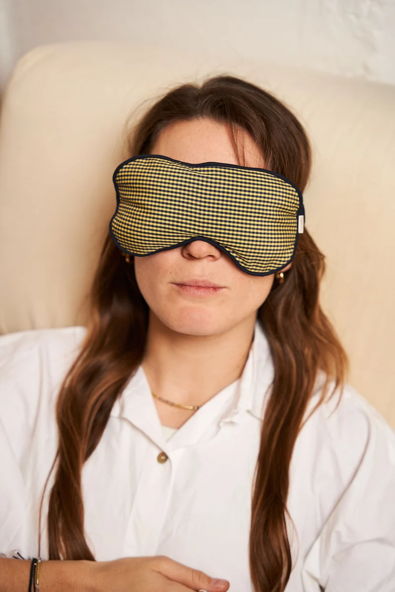 Eye Mask - RAHA Mini Squared - Yellow/Marine - Sale