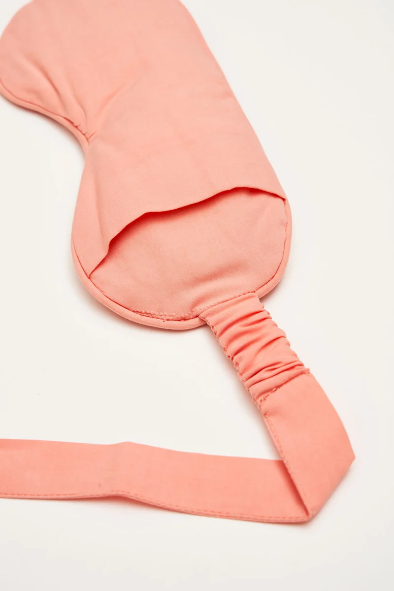 Eye Mask - RAHA Checked - Orange/Salmon
