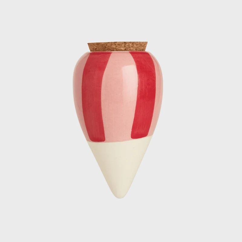 Plant Hydrator - Olla - Striped Pink & Red