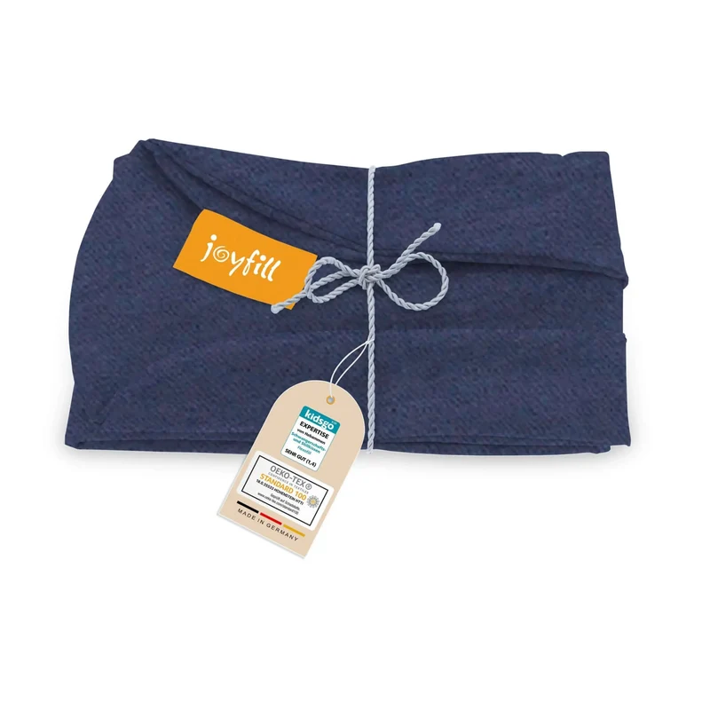 JOYFILL® Premium Kinder Sitzsack 90L Ersatzbezug - 100% uni kbA Baumwolle