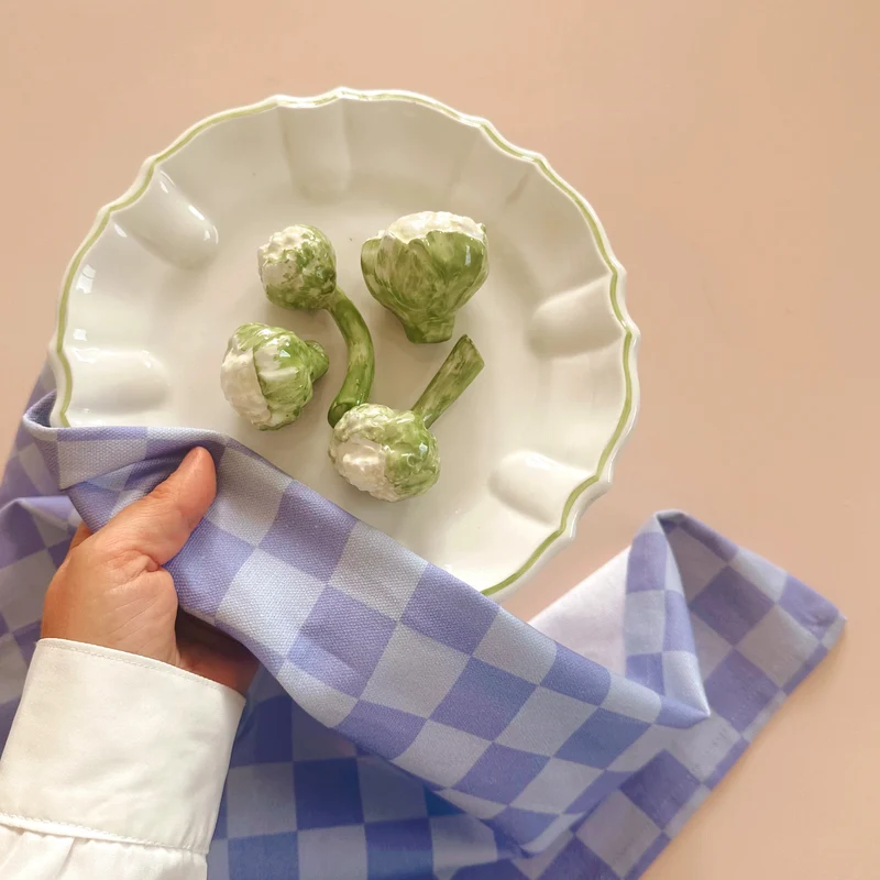 Kitchen Towel - Lilac Checks