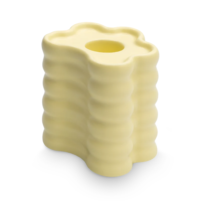 Candle Holder - Flora Large - Yellow