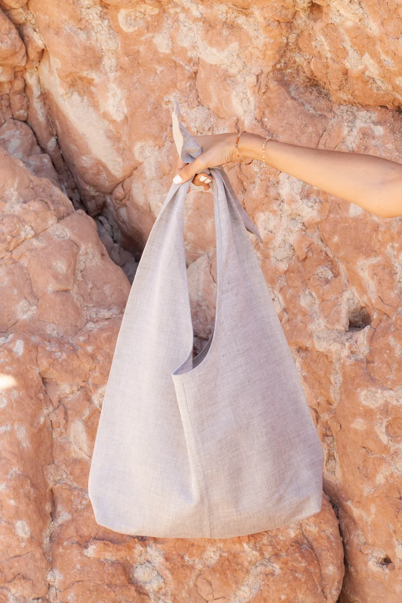 Bag - LATIFA linen - Grey