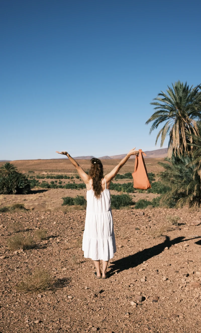 Bag - LATIFA linen - Apricot