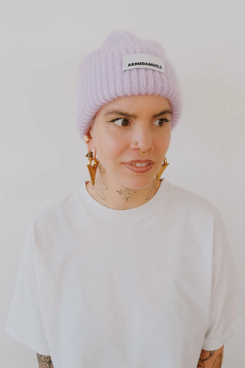 Knit Hat - Mohair Blend