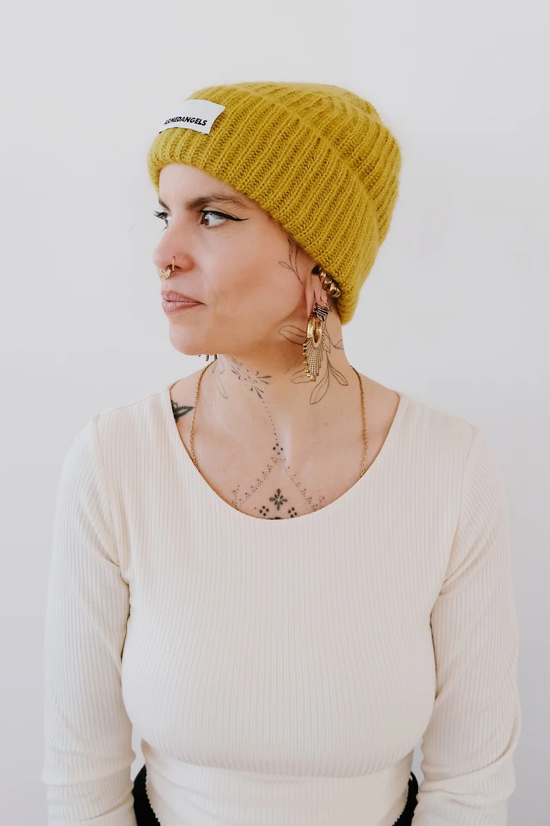 Knit Hat - Mohair Blend