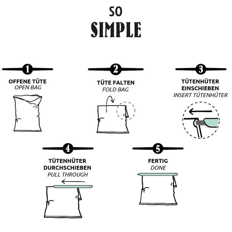 Bag Clips - Tütenhüter - 6er Set