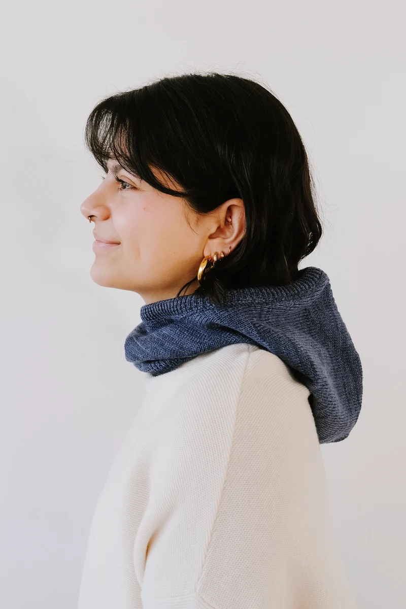 Merino Wool Balaclava - Washed Blue