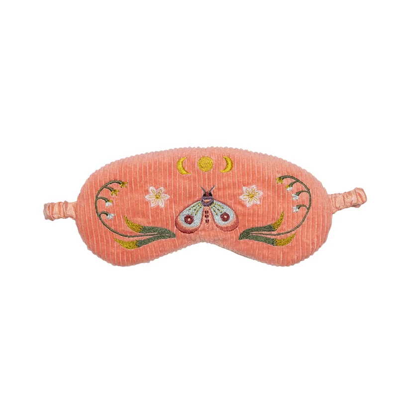 Cotton Corduroy Eye Mask - Lunar Moth