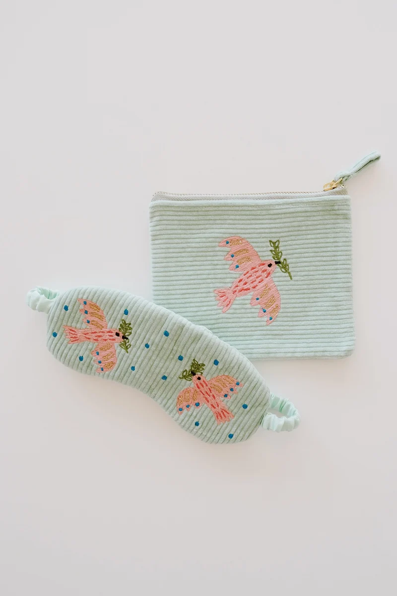 Pouch - Cotton Corduroy - Peace Dove