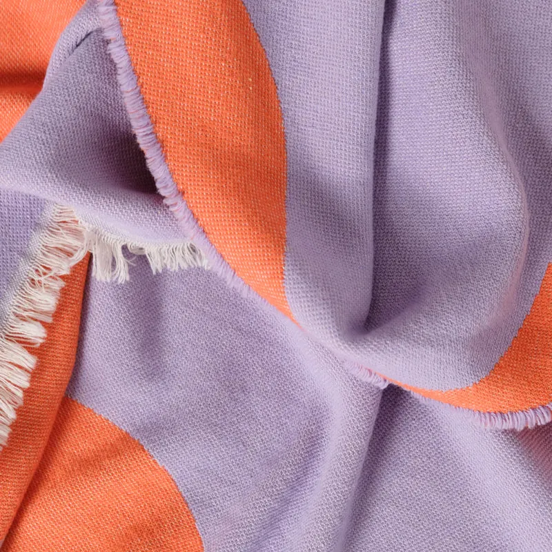 Cotton Blanket - no15 - Orange Lilac