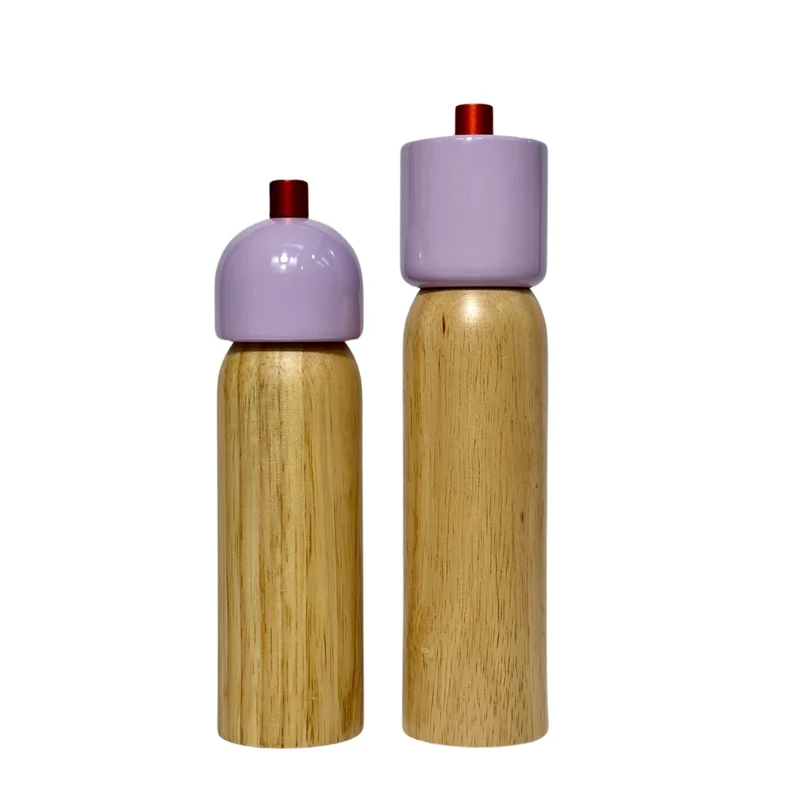 Salt / Pepper Grinder - Lilac & Red