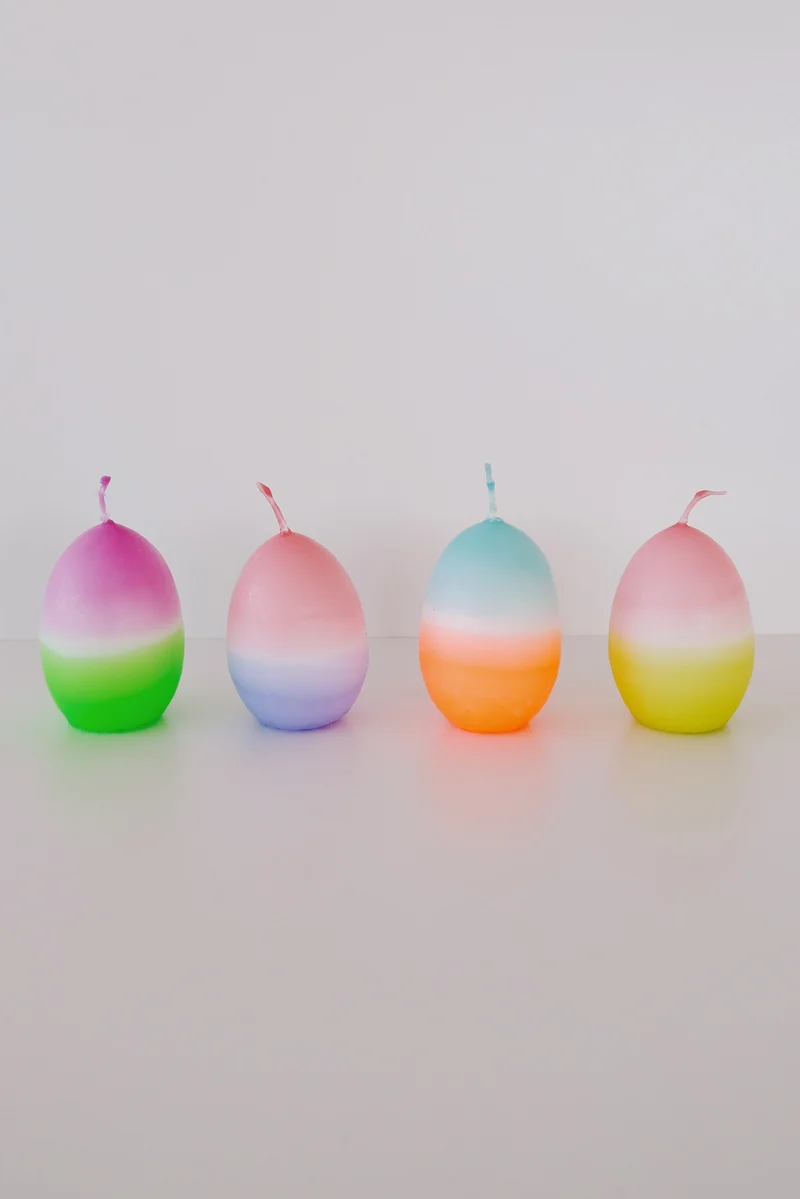 Candle - Colorful Egg - Assorted