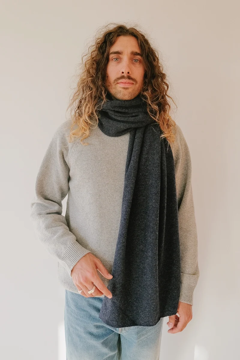 Merino Scarf - Astha - Indigo