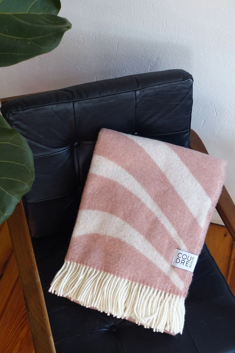 Wolldecke / Kuscheldecke bold rosestone