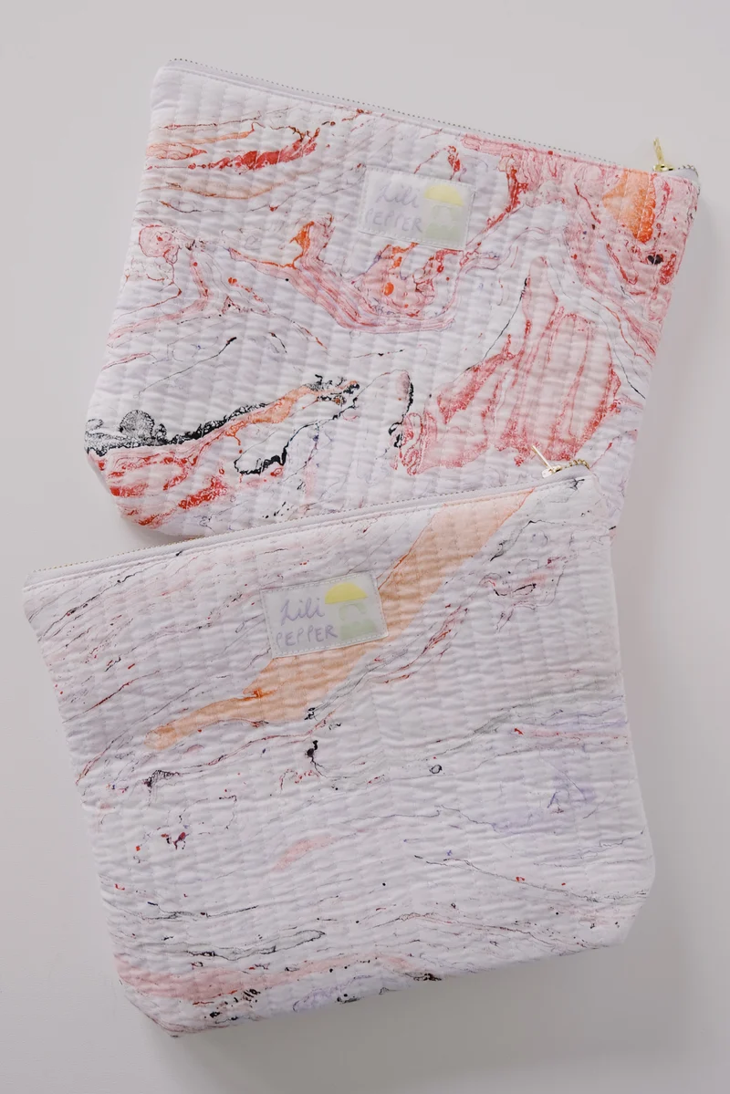 Pouch - Quilted Marble