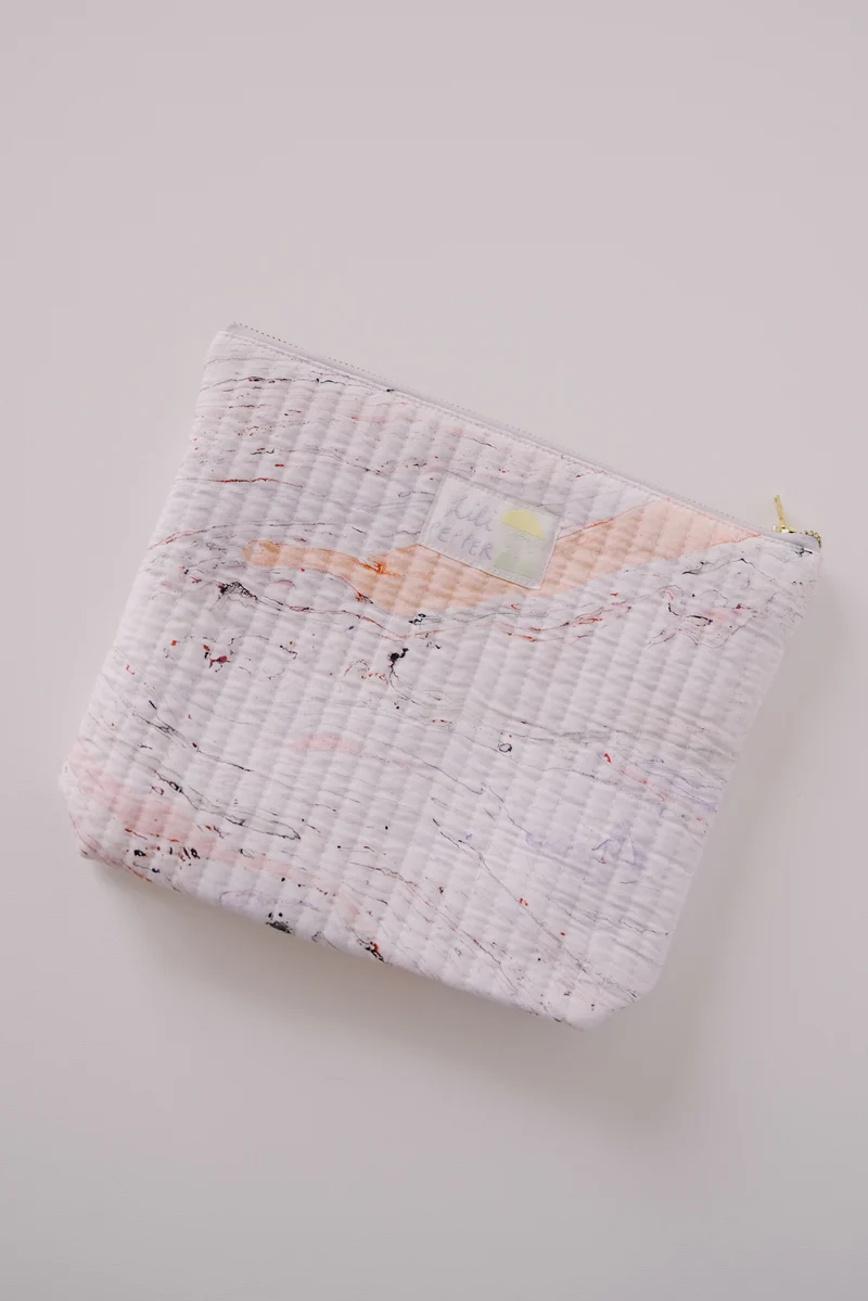 Pouch - Quilted Marble