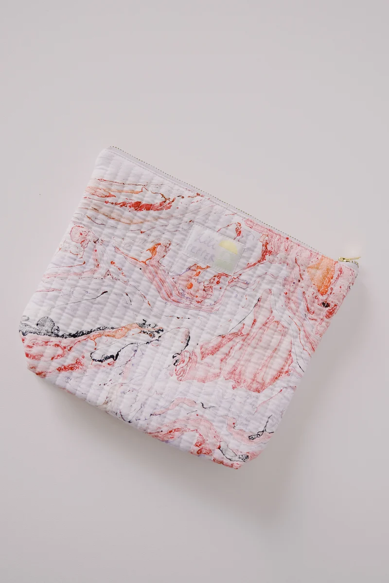 Pouch - Quilted Marble