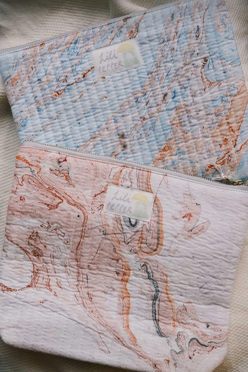 Pouch - Quilted Marble