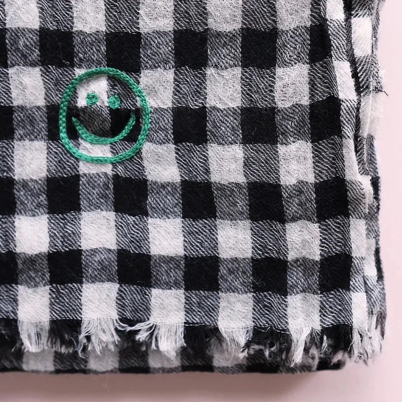 Woolen Scarf - Smiley Check