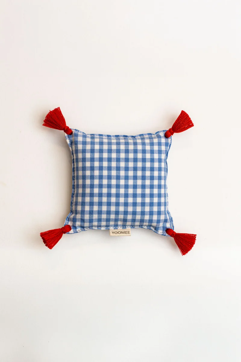 Lavender Bag - ZAKIA checked - Blue/White