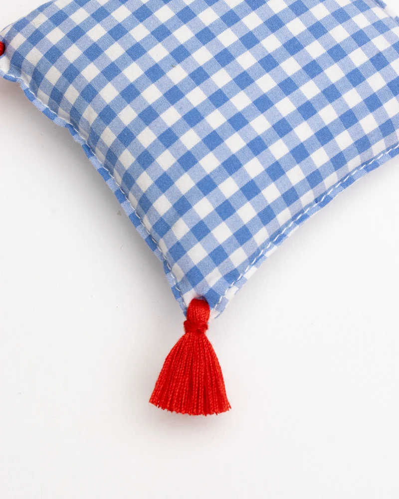 Lavender Bag - ZAKIA checked - Blue/White