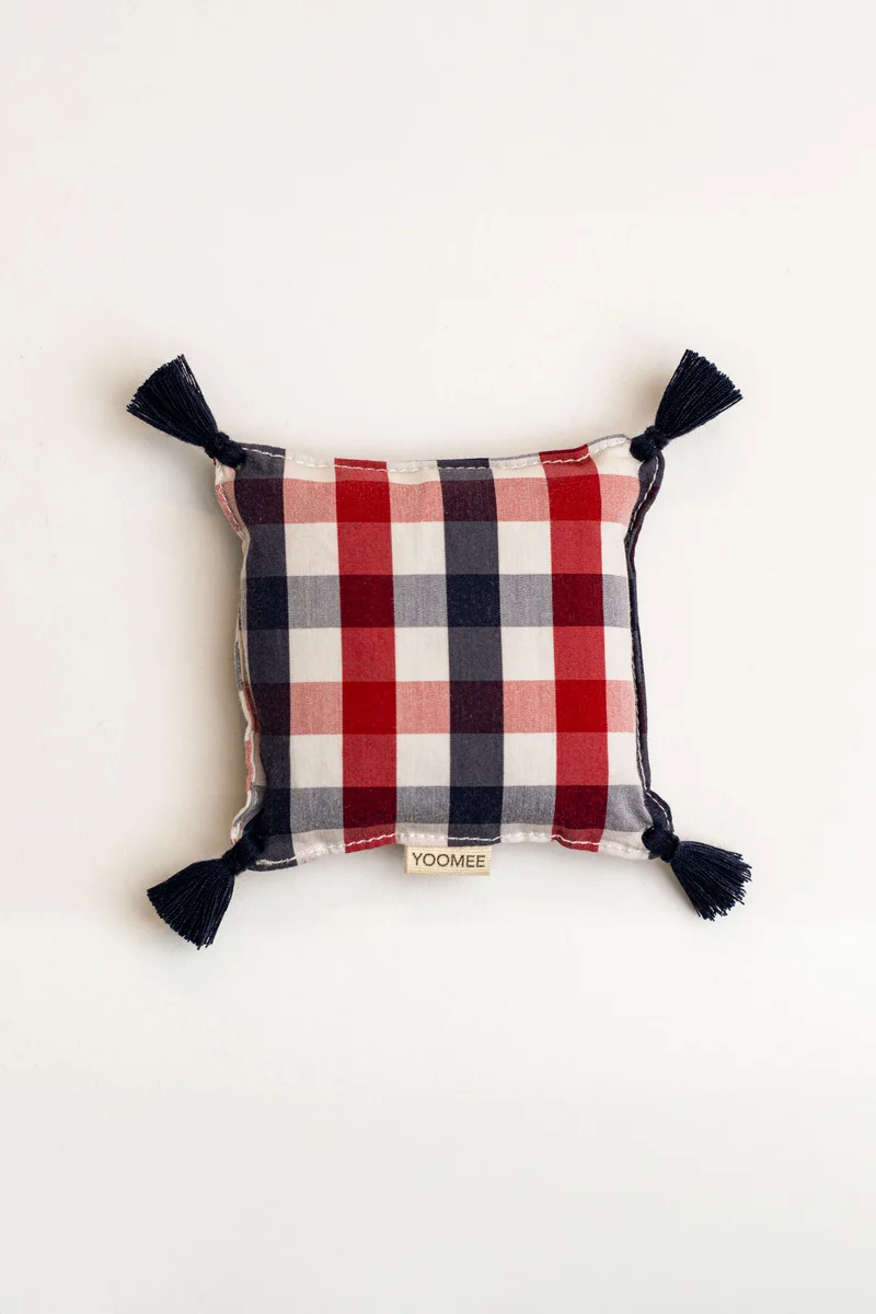 Lavender Bag - ZAKIA checked - Red/Marine/White