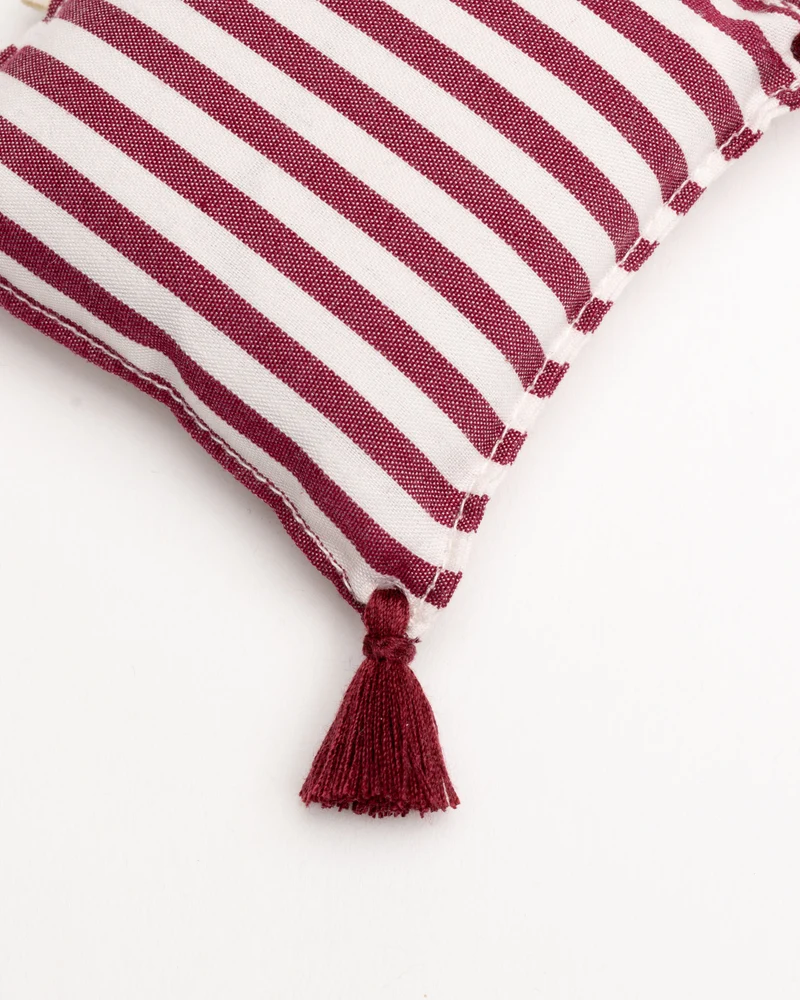 Lavender Bag - ZAKIA stripes - Dark Red/White