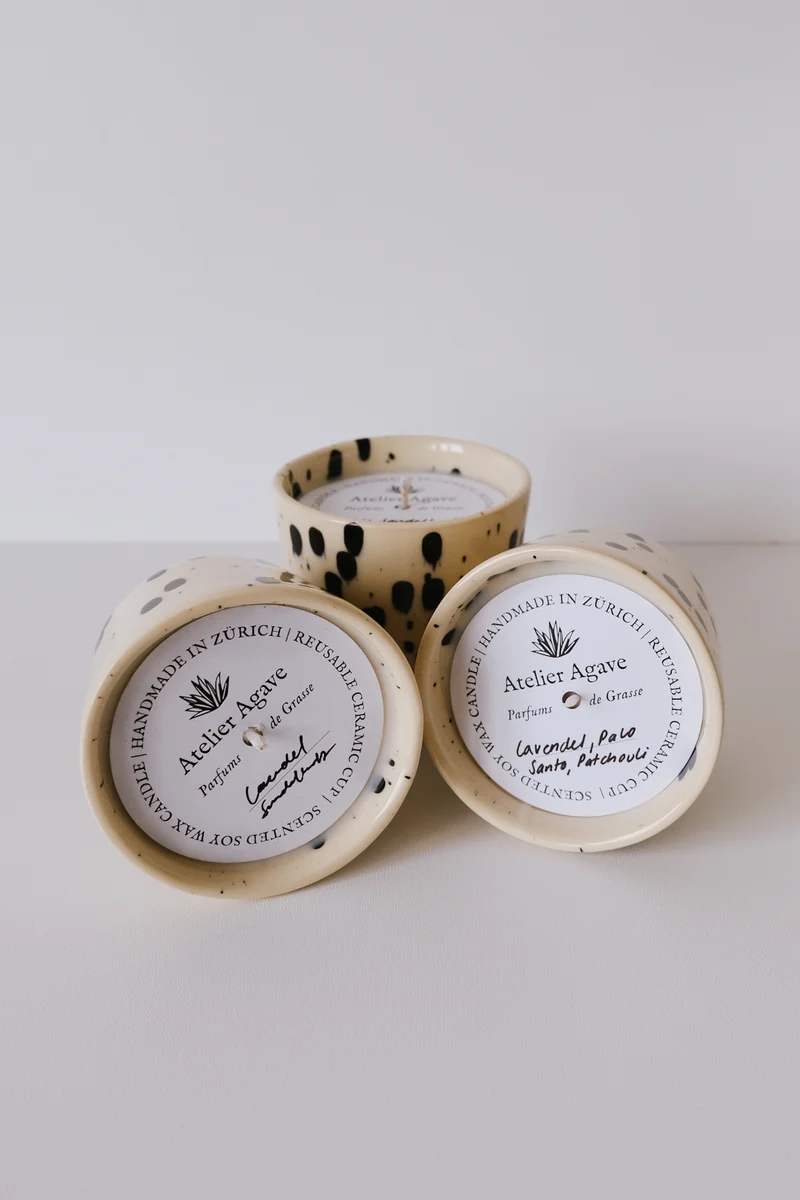 Candle Cup - Black Dots