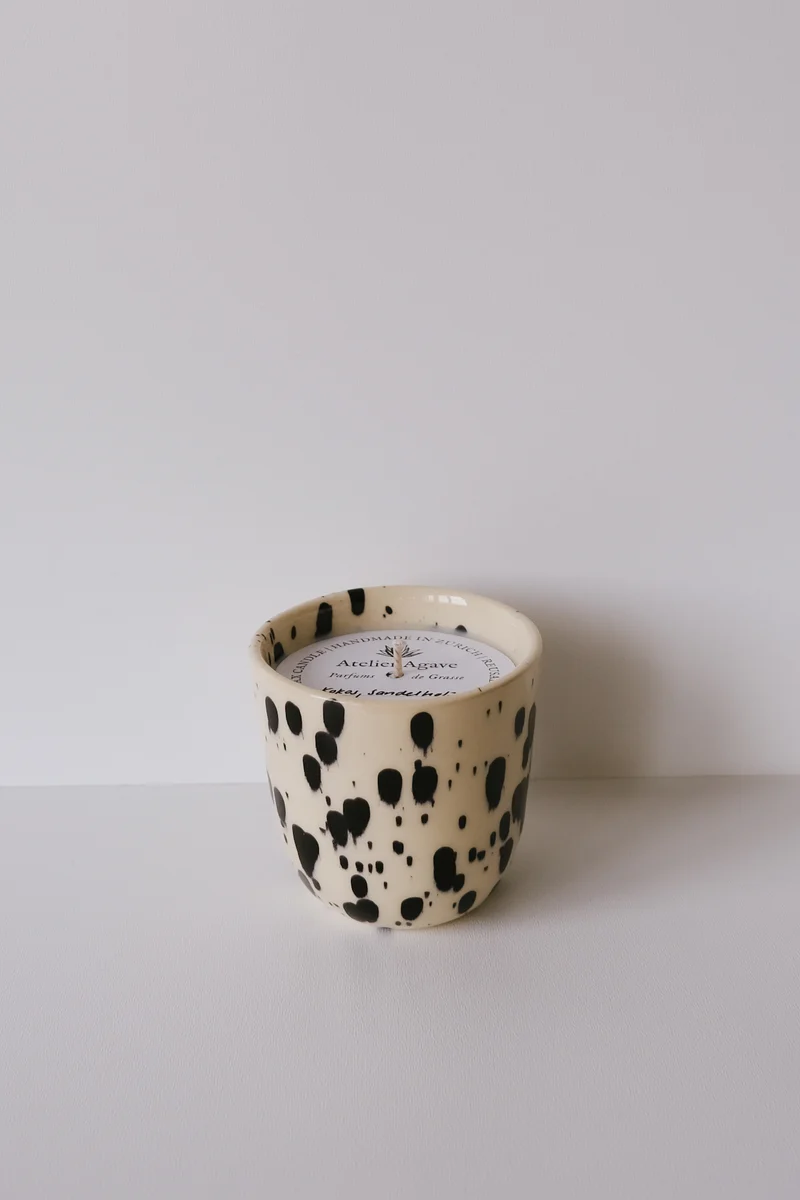 Candle Cup - Black Dots