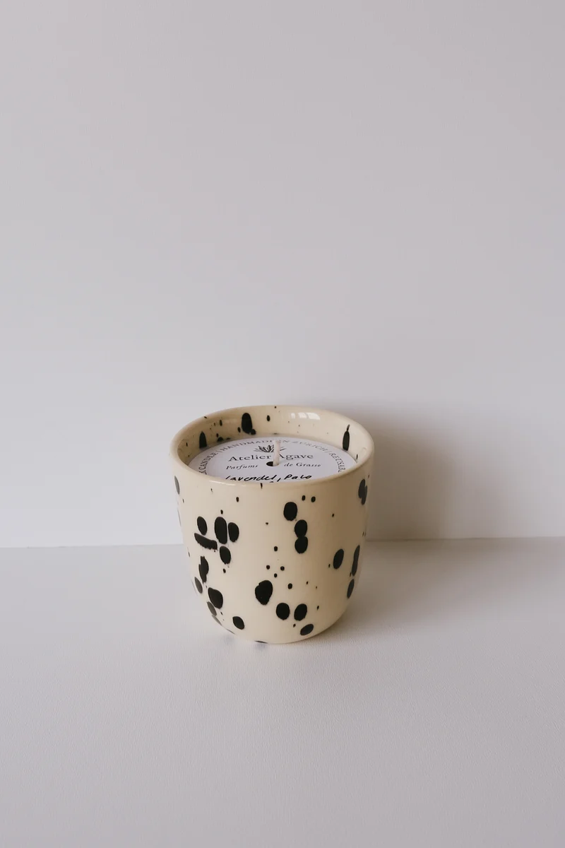 Candle Cup - Black Dots