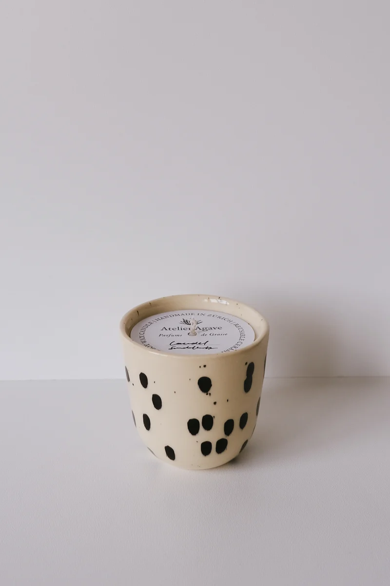 Candle Cup - Black Dots