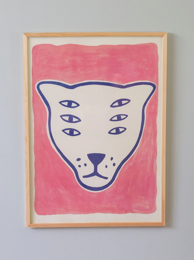 offset print - 50x70cm - big pink protector