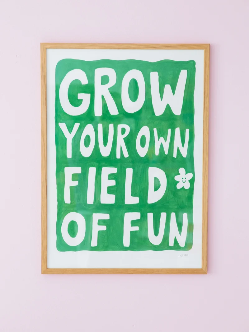 offset print - 50x70cm - grow your own field of fun