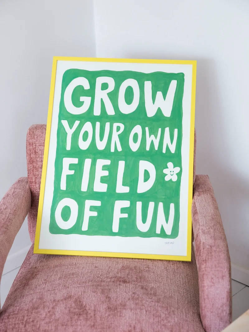 offset print - 50x70cm - grow your own field of fun