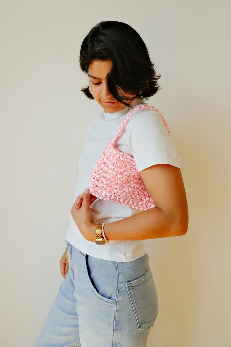 crochet bag - bling mini