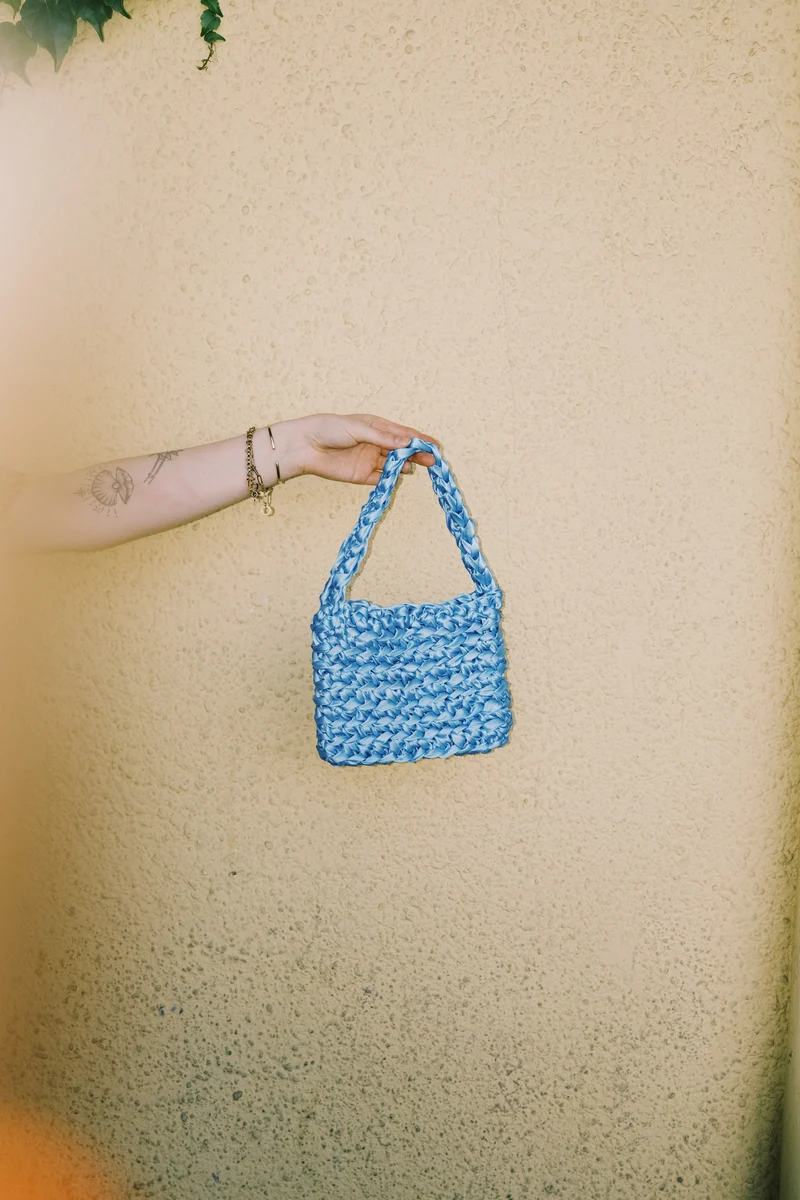 crochet bag - bling mini