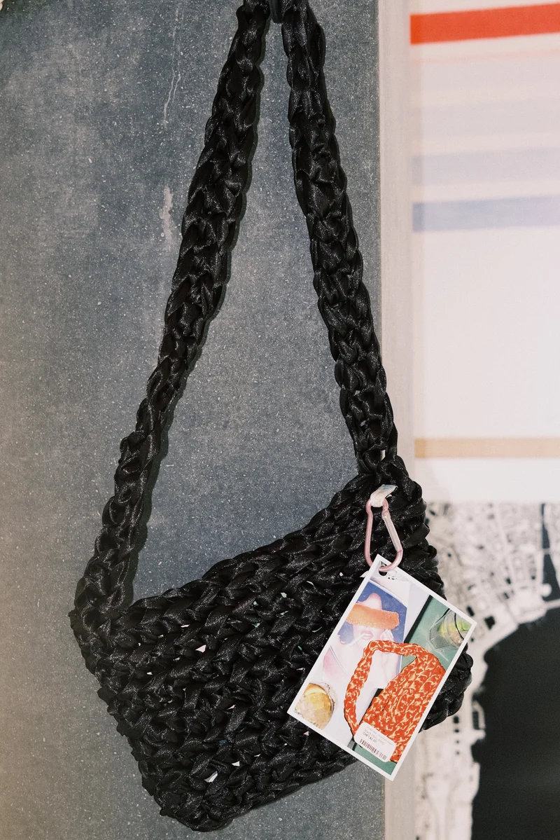 crochet bag - bling mini