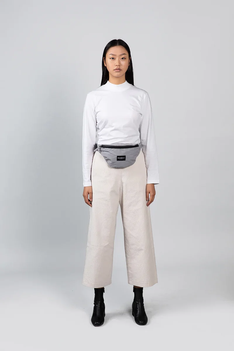 belt bag - net bag - grey