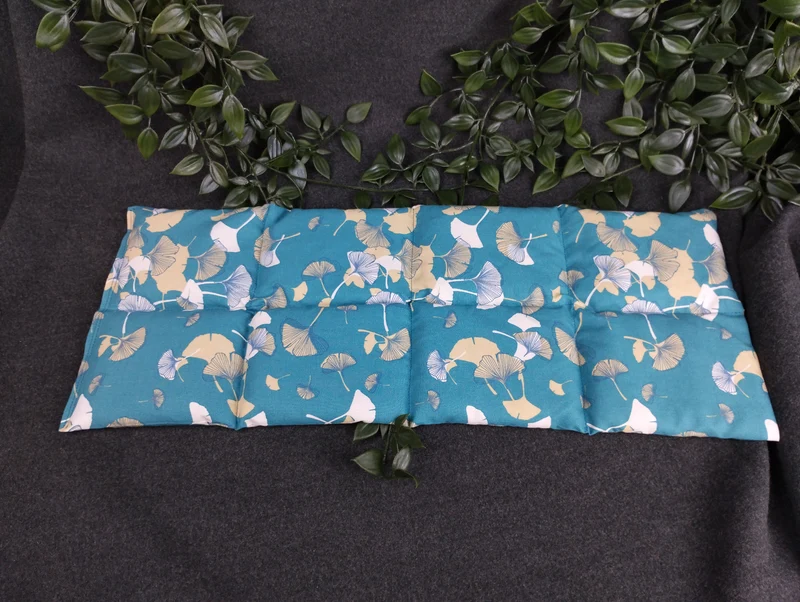 Körnerkissen Ginkgo blau/petrol