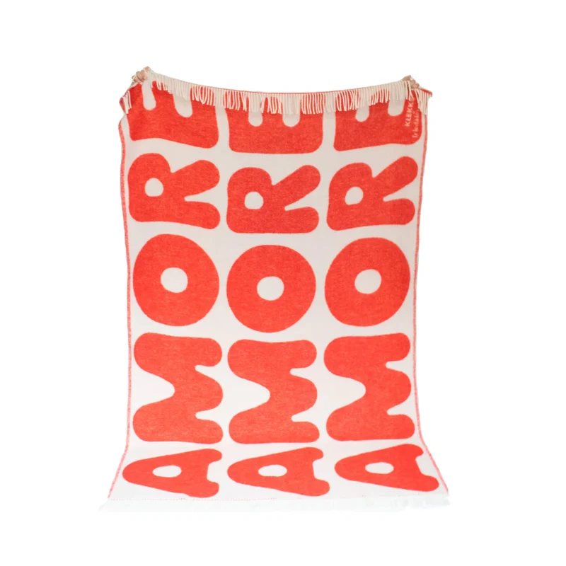 Wool Blanket - no11 - AMORE RED