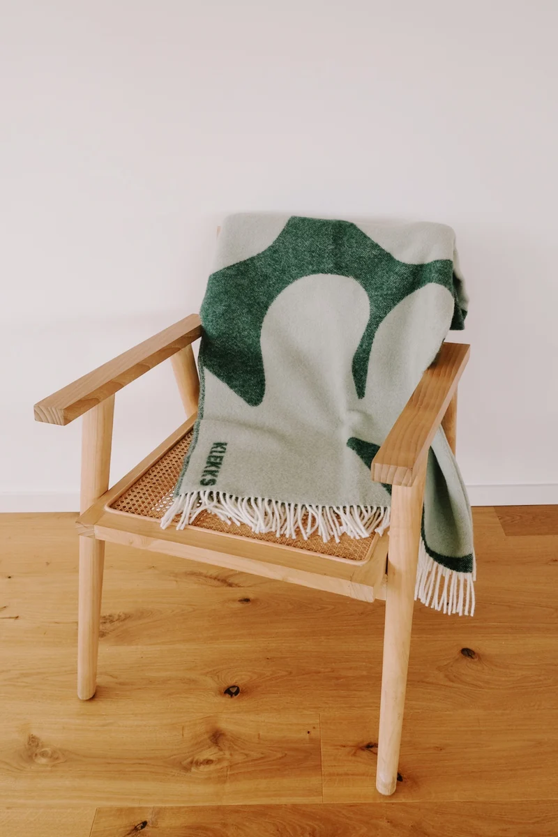 Wool Blanket - no18 - Green Vibes