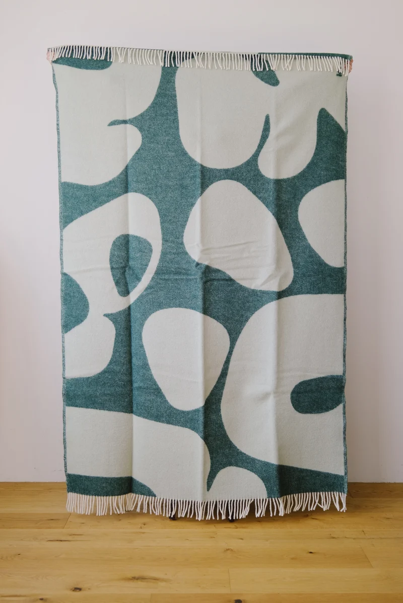 Wool Blanket - no18 - Green Vibes