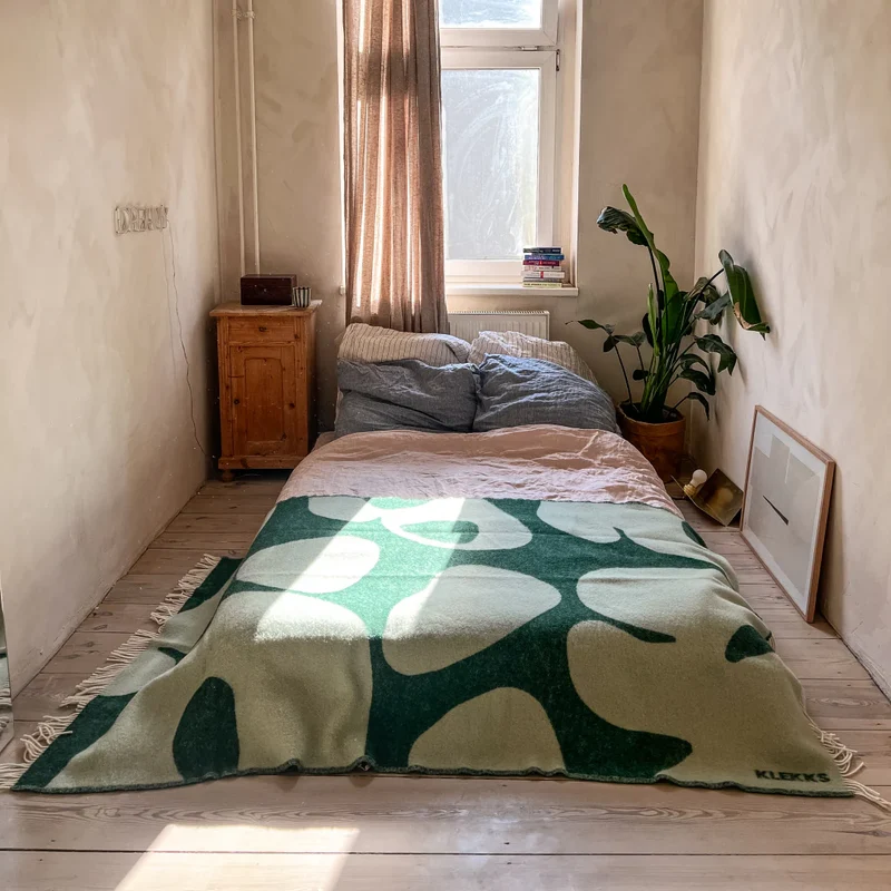 Wool Blanket - no18 - Green Vibes