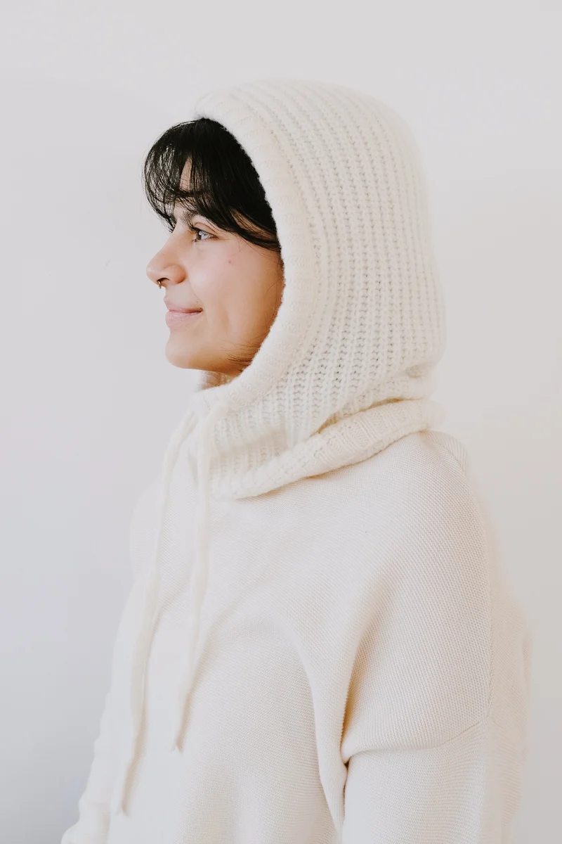 Wool Balaclava - Pioggia - Offwhite