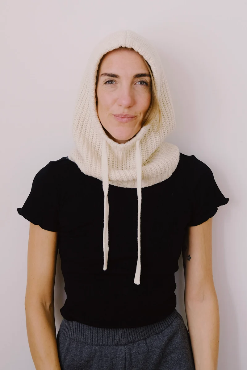 Wool Balaclava - Pioggia - Offwhite