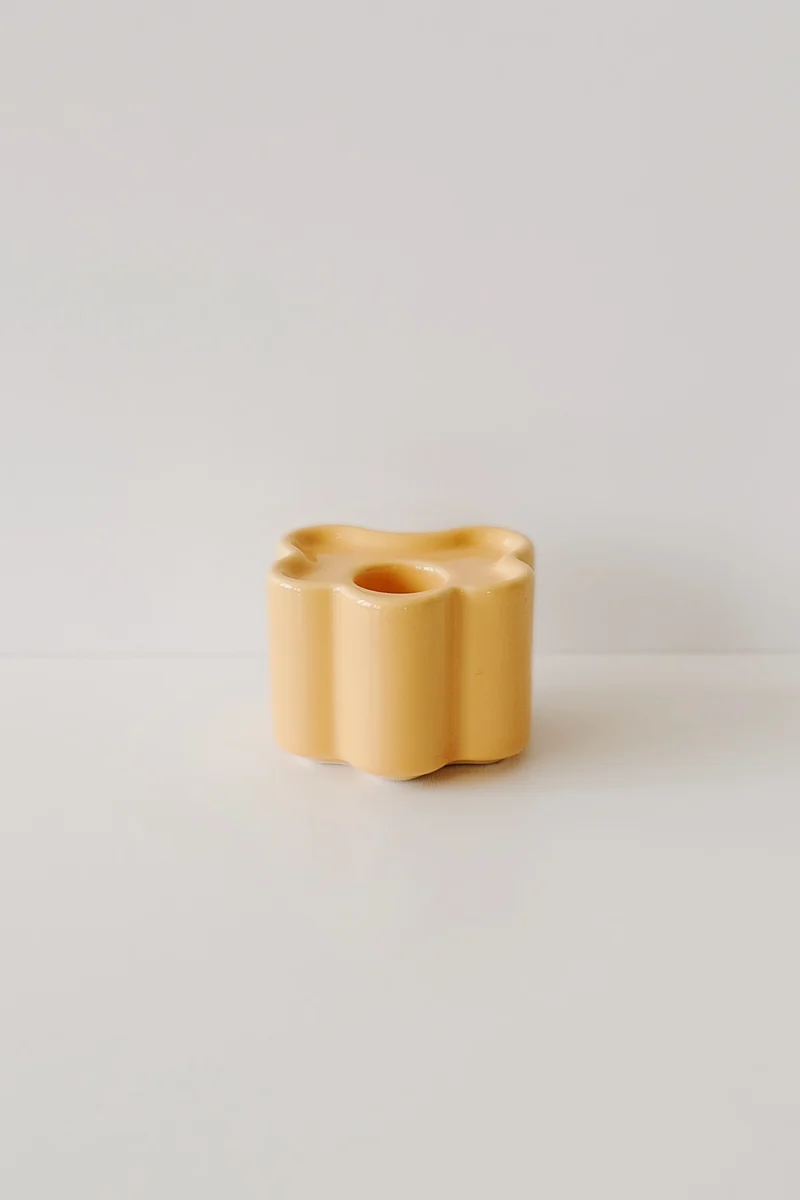 Candle Holder - Flora Small - Tangerine