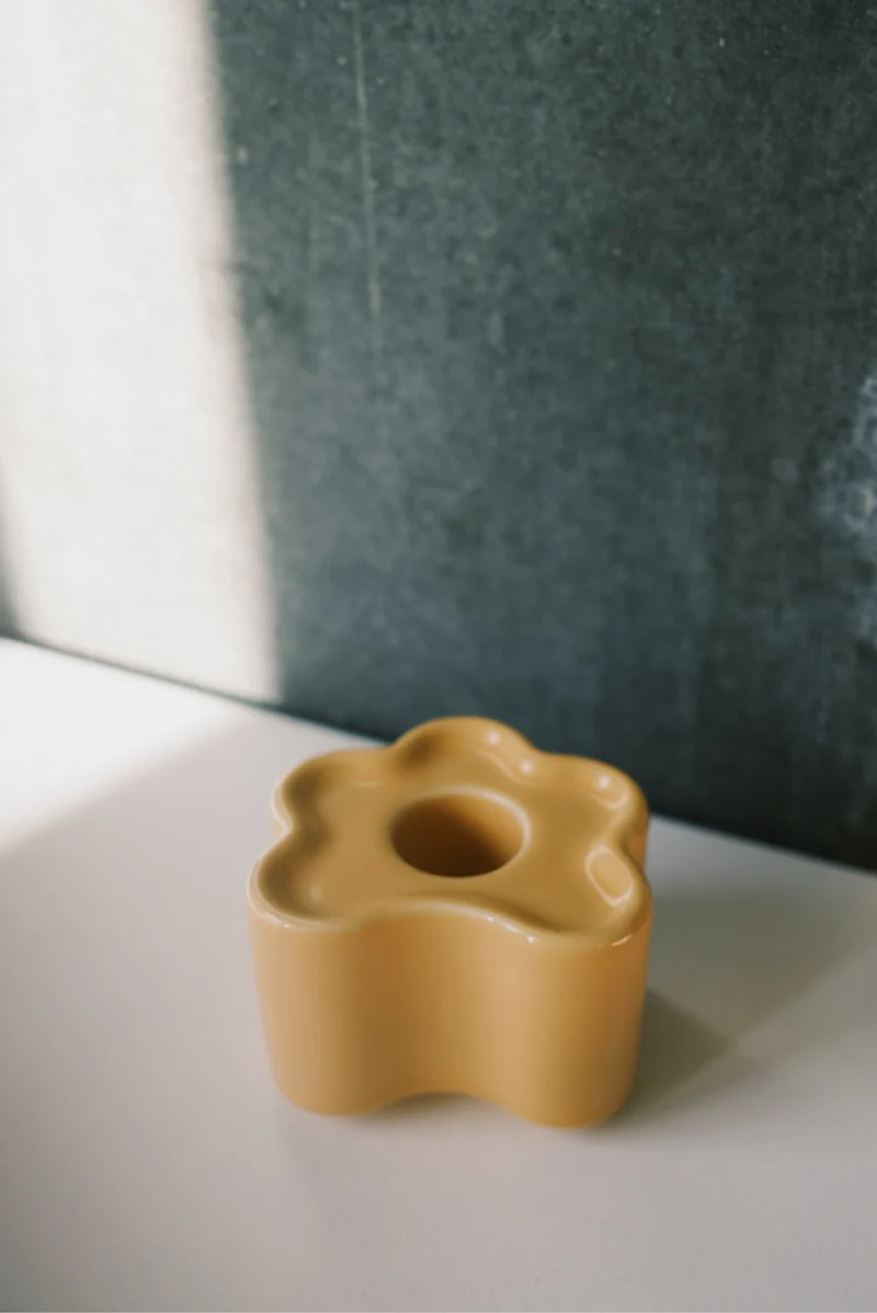 Candle Holder - Flora Small - Tangerine
