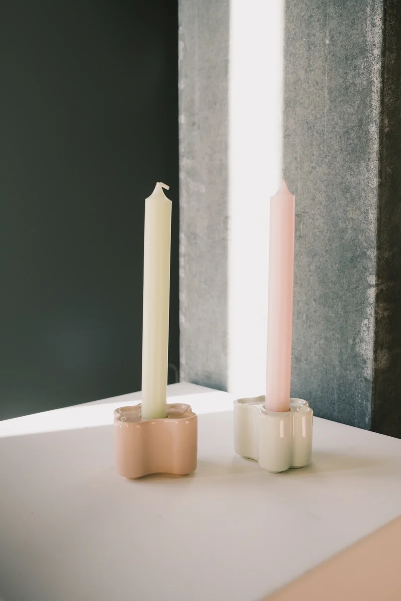 Candle Holder - Flora Small - Tangerine